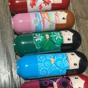 Set of 4 Kimono Doll Lip Balms
